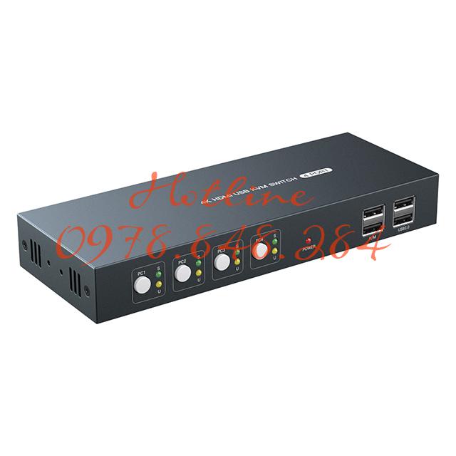 4 S7402H2 dual monitor kvm switch