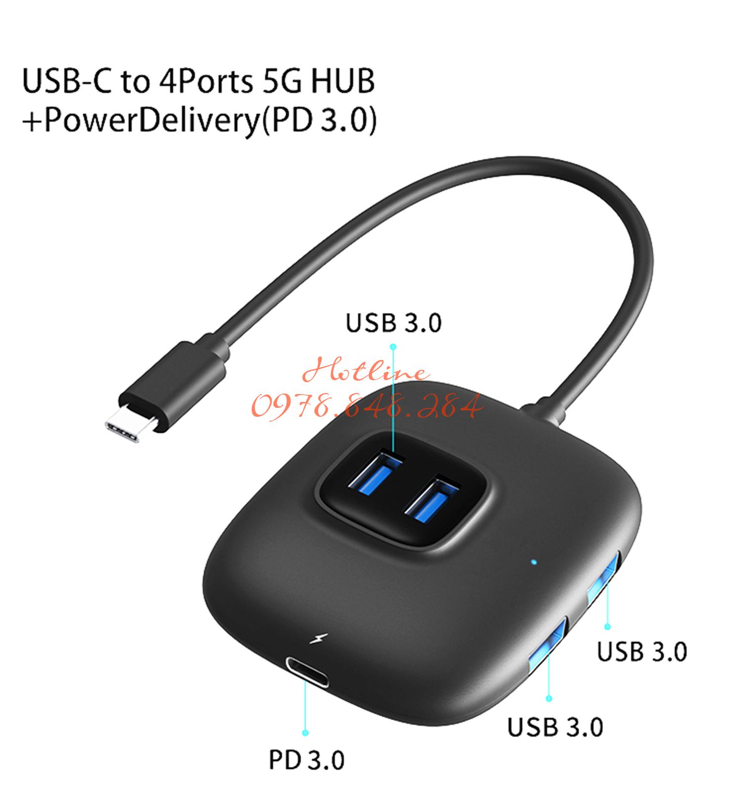 4 USB C HUB HW4C01