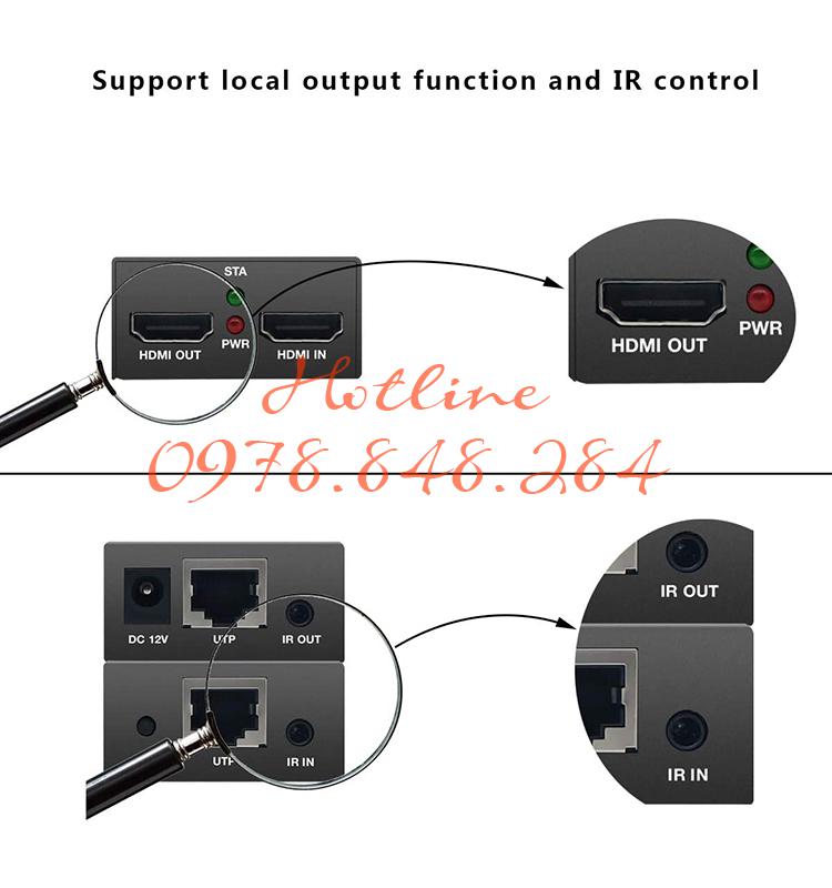 (6)HT225P-IR Extender HDMI