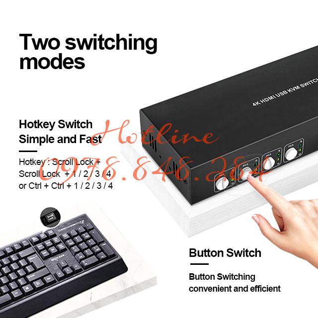9 S7402H2 dual monitor kvm switch