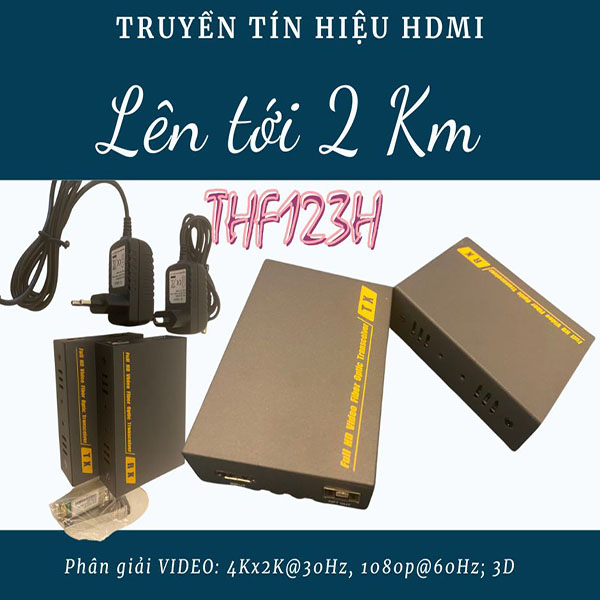 Bộ kết nối HDMI có dây THF123H mở rộng 2KM SingleMode