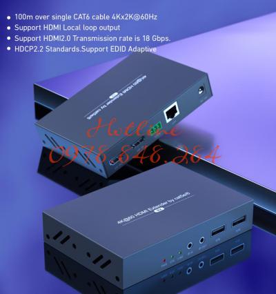 Bộ kết nối HDMI có dây HT129 4Kx2K@60Hz 100m KVM IR mở rộng